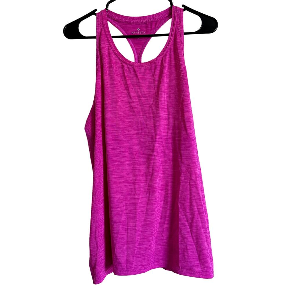 Athleta Women's‎ Fuchsia Pink Racerback Athletic Tank Top Size Large